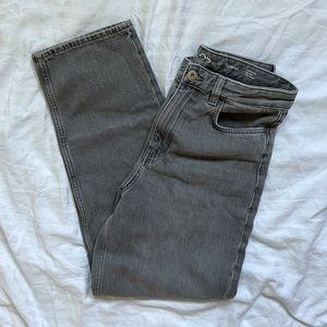 Cos tapered leg high rise ankle length jeans in grey